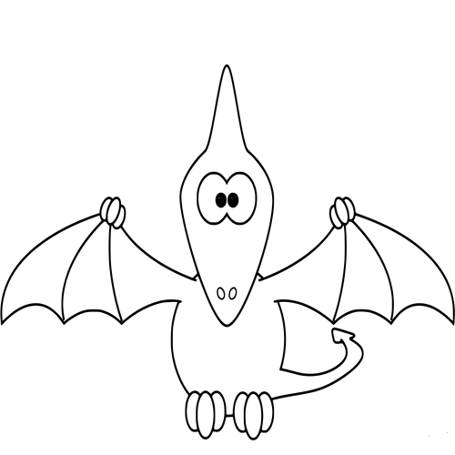 Coloriage Ptérodactyle de dessin animé